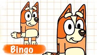 How to draw Bingo from Bluey easy tutorial