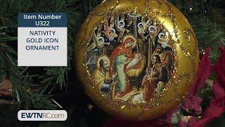 U322_NATIVITY GOLD ICON ORNAMENT