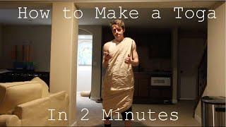 How To Make A Toga Out of A Bedsheet (In 2 Minutes)