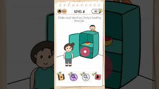 Eddie's Revenge Level 8 Eddie must destroy Cindy's healthy lifestyle, Brain Test 2