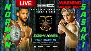 BRIAN NORMAN JR VS JIN SASAKI | LIVESTREAM | TOP RANK BOXING | FULL CARD REACTION