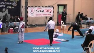 (1077) 52kg Semifinal Yagmur Banda vs Oznur Guven (2014 Turkish Junior TKD Championships)