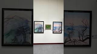 陳持平醫師畫家大愛大美陳持平創作展畫作 沐浴陽光之森林媒材壓克力 尺寸6F 20250615片長16秒