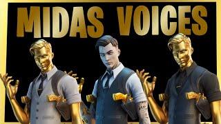 All MIDAS Voices/Voicelines in fortnite chapter 2 Season 2 | Fortnite Henchman Voices