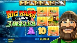 BIG BASS BONANZA 3 REELER SLOT,  HUGE BONUS BUY SESSION