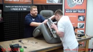 95-99 Chevy/GMC Tahoe, Suburban, Pickup Driver Bottom Leather Seat Cover Install