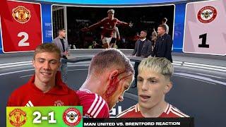 "Man Utd vs Brentford 2-1: Garnacho  Højlund React to Epic Comeback!  | Post-Match Analysis"