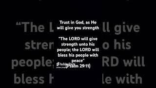 God will help you with strength and people, as long as you believe in Him and pray for it