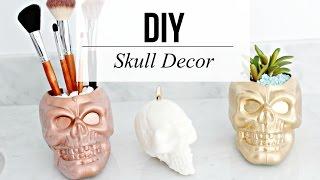 3 DIY Halloween Decor - Dollar Store Skulls DIY