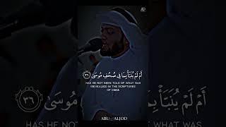 فلا تزكوا أنفسكم هو أعلم بمن اتقى️ _تلاوة رائعة من سورة النجم برواية خلف عن حمزة️#ترند #abu_aljod