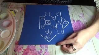 Dot painting mandala. Acrylic Painting. Process from beginning to end.