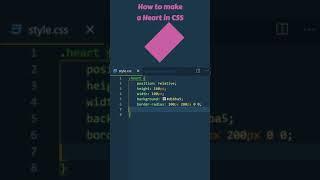 How to make a Heart in CSS  #Shorts