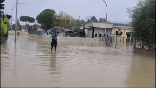 Forlì ancora acqua nelle strade