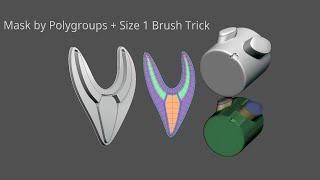 Z brush - Awesome trick with Mask by Polygroups