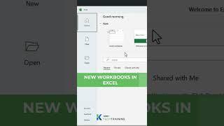 1  New Workbooks in Excel #exceltips  #kacelitutorials