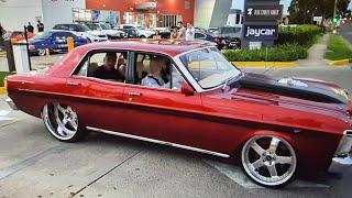 Tuff street cars leaving car show, Greenway car spotting.