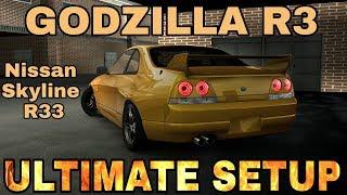 Godzilla R3 Ultimate Setup + Test Drive! (Nissan Skyline R33 Ultimate) CarX Drift Racing