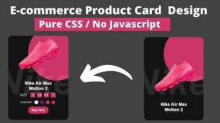 E-commerce Product Card  Using Html5 & CSS3 || E-commerce Product Card Design