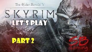 Skyrim Lets Play - Journey to Riverwood after Helgen Keep Escape - Skyrim Melee Build Gameplay P2