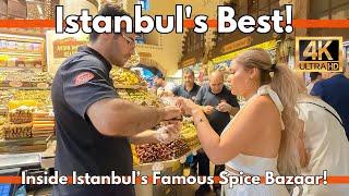 Explore Eminönü Market Istanbul 2024: 4K Walking Tour in Turkey's Bustling Bazaar