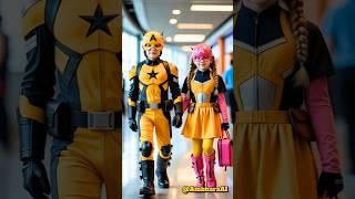 Yellow pink costume superhero couple||which one is your favorite#shorts #marvel #mcu