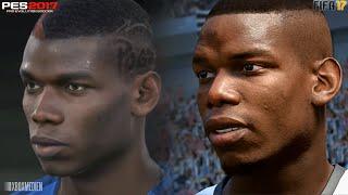 FIFA 17 vs PES 17 Player Faces Comparison (Xbox One, PS4, PC)