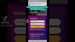 Vente de tickets Wi-Fi Zone par mobile money