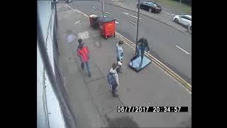 Wee Fannies Smashing a TV on Dumbarton Road in Partick, Glasgow