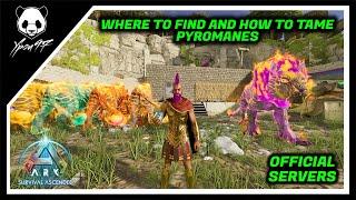 Where To Find And How To Tame Pyromanes | ARK: Survival Ascended