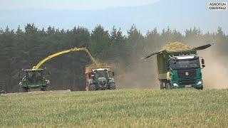 John Deere 9700i arbeitet sich durchs Getreide - GPS häckseln XXL mit LU Beinrucker -Fendt Vario 942