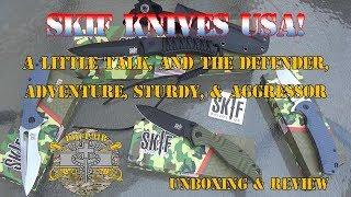 Skif Knives USA! A little talk, and the Defender, Adventure, Sturdy, & Aggressor - Unboxing & Review