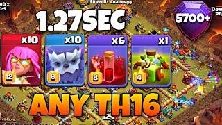 AFTER DRUID NERF | TH16 Yeti Super Archer Attack With 9 Skeleton Spell | Best TH16 Attack Strategy