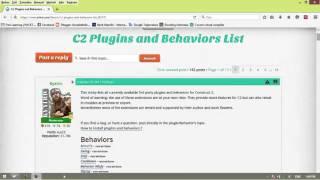 Tutorial Construct 2 - Cara memasang Plugins dan Behaviors