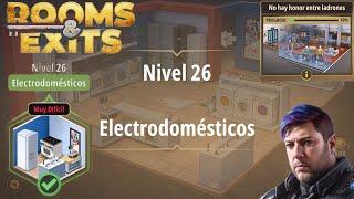 Rooms & Exits. Solución del nivel 26, Electrodomésticos, del capítulo 1, no hay honor entre ladrones