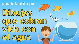 Dibujos que COBRAN VIDA  Aprende a hacer dibujos que flotan en el agua  Experimentos para niños