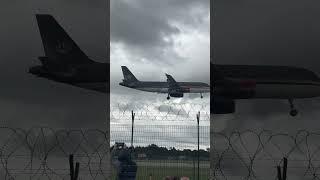 Royal Jordanian Airbus A320 Cloudy Landing at Manchester Airport