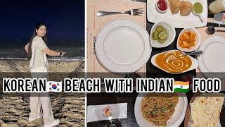 Korean  beach with indian  food and one accident 