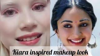 Albino girl doing Kiara Advani SHERSHAAH inspired makeup look/Kirti"s Cosmos