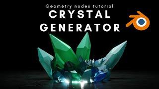 Blender Geometry Nodes Tutorial: Creating a Crystal Generator | MTR Animation