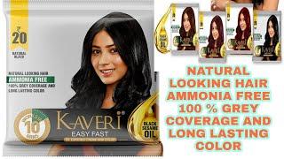 Kaveri EASY FAST OIL ENRICHED CRÈME HAIR COLOR 15g Crème + 15 ml Developer Pack of 7 , Natural Black