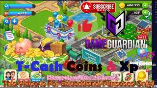 Township How To Get T-Cash Coins & Xp GameGuardian Nox Pc English Tutorial gg