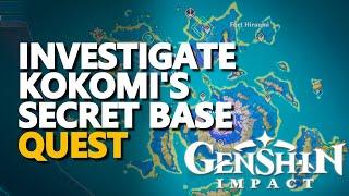 Investigate Kokomi's secret base Genshin Impact