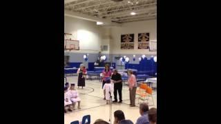 Getting her diploma