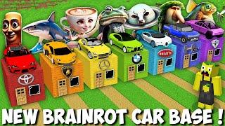 I Survive IN SECRET BRAINROT SUPERCARS HOUSE in Minecraft ! TRALALERO TRALALA TUNG TUNG SAHUR BASE !