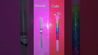 Normal vs cute stationary || #art #stationery #artsupplies #shorts