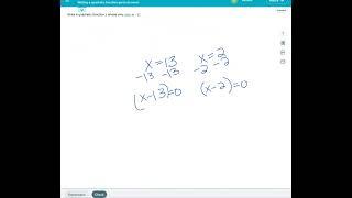 Writing a quadratic function given its zeros