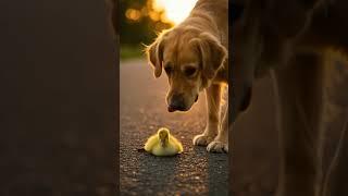 Sunny and the Little Duckling #part 1 #duck #dog #puppy #cute #cuteanimal