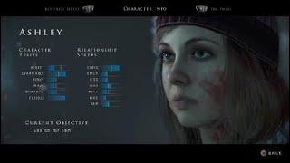 Until Dawn - Ashley is Sympathetic. Trait changes shown.