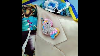 Unicorn For Women Animal Fashion brooch pin. Єдиноріг брошка ручної роботи 