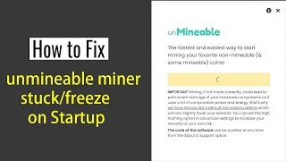 How to fix unMineable Miner never starting || Unmineable miner stuck on Starting